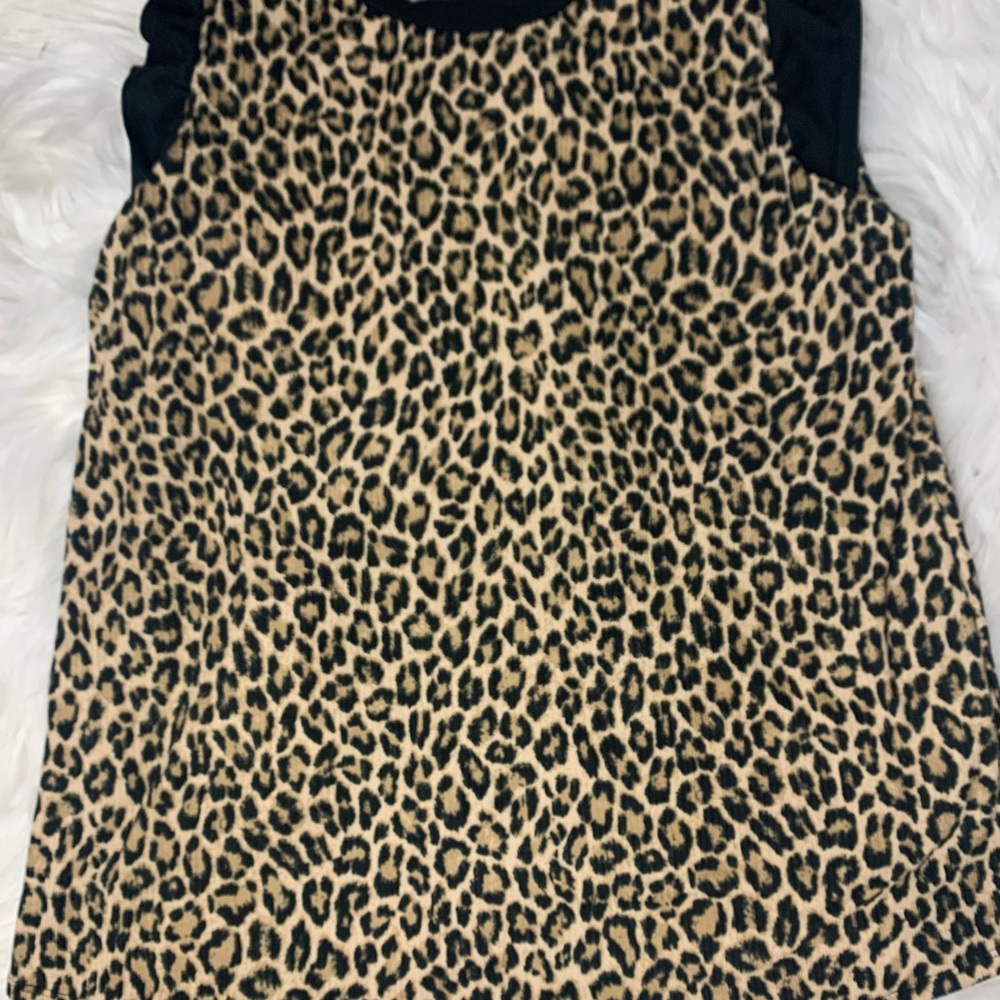 NWT Leopard Print Ruffle Tank - Picture 8 of 8